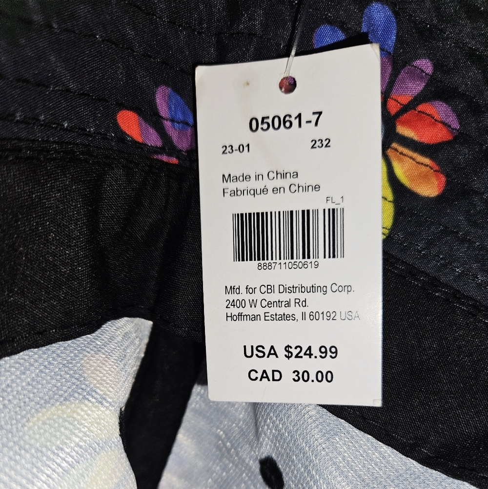 Claire's Flower Smiley Face Bucket Hat - Picture 5 of 11